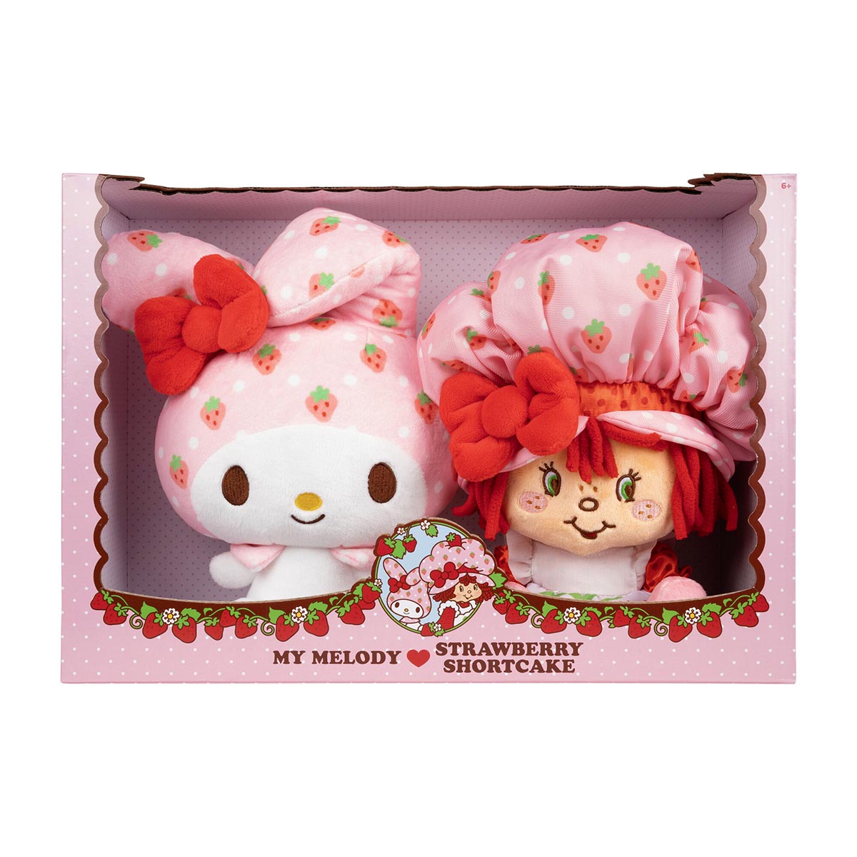 Hello Kitty and Friends 8-Inch Strawberry Shortcake x My Melody Plush 2-Pack - Image 2